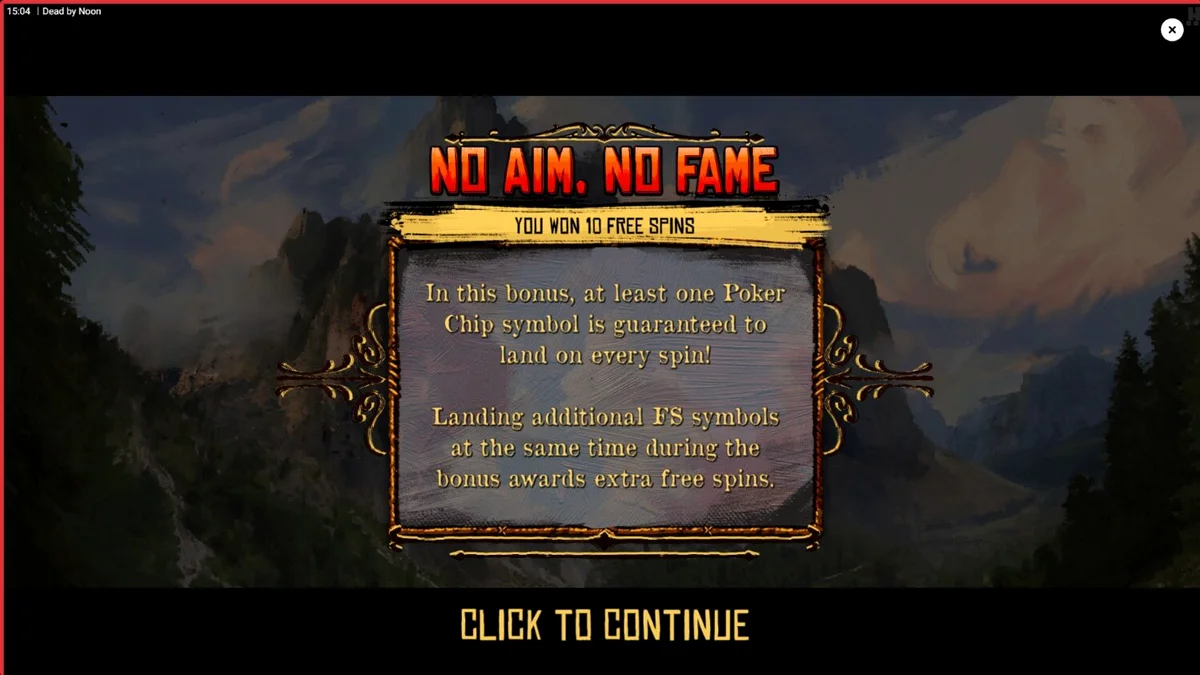 Dead By Noon slot game interface featuring Wild West theme